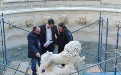 El león de la Fuente del Rey se podrá visitar esta mañana